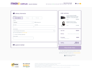 Page after creating an account the new user to enter their shipping details