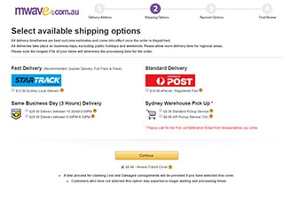 Payment page before redesigned